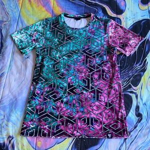 Crushed velvet trippy shirt